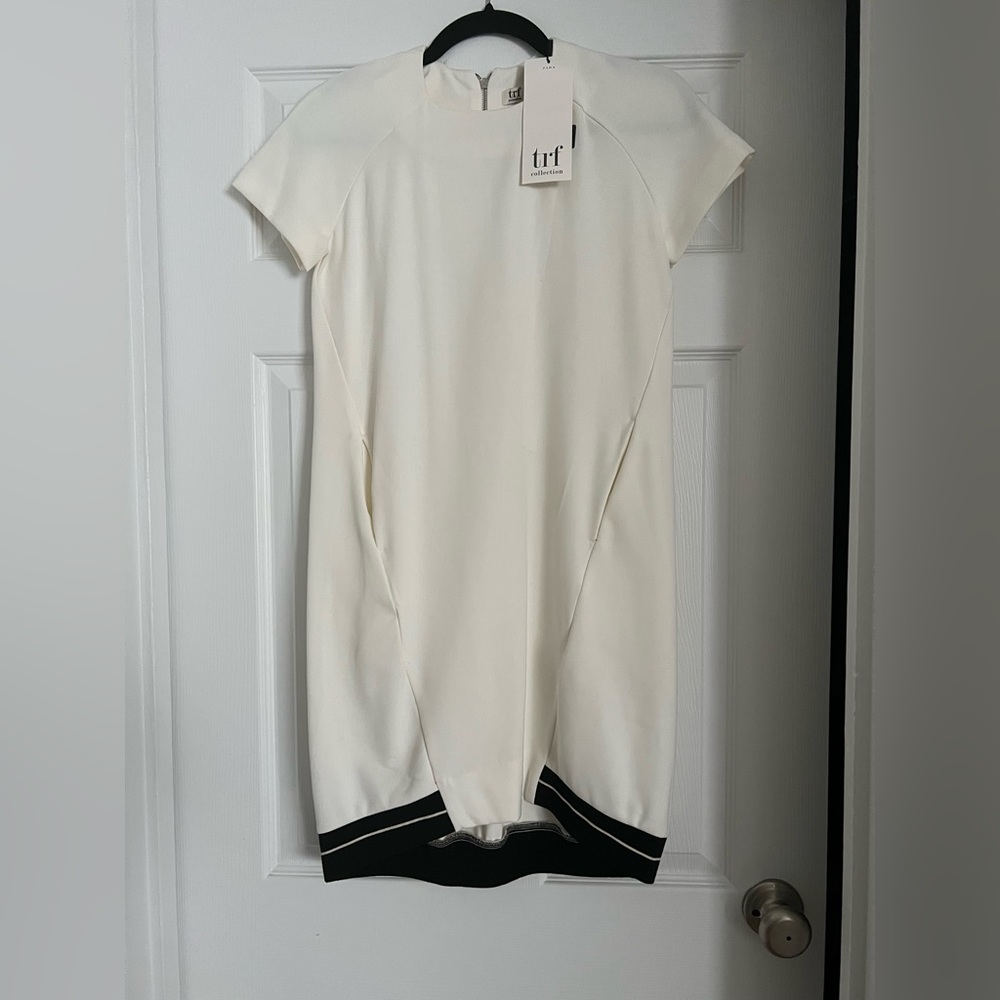 Zara White Short Sleeve Dress